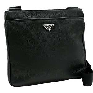 Prada City Vitello Leather Black Messenger Crossbody